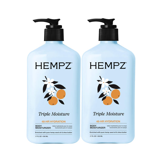 Hempz Triple Moisture Herbal Whipped Body Crème Lotion Moisturizer, 17 Fl Oz (Pack of 2) Beauty & Personal Care Hempz