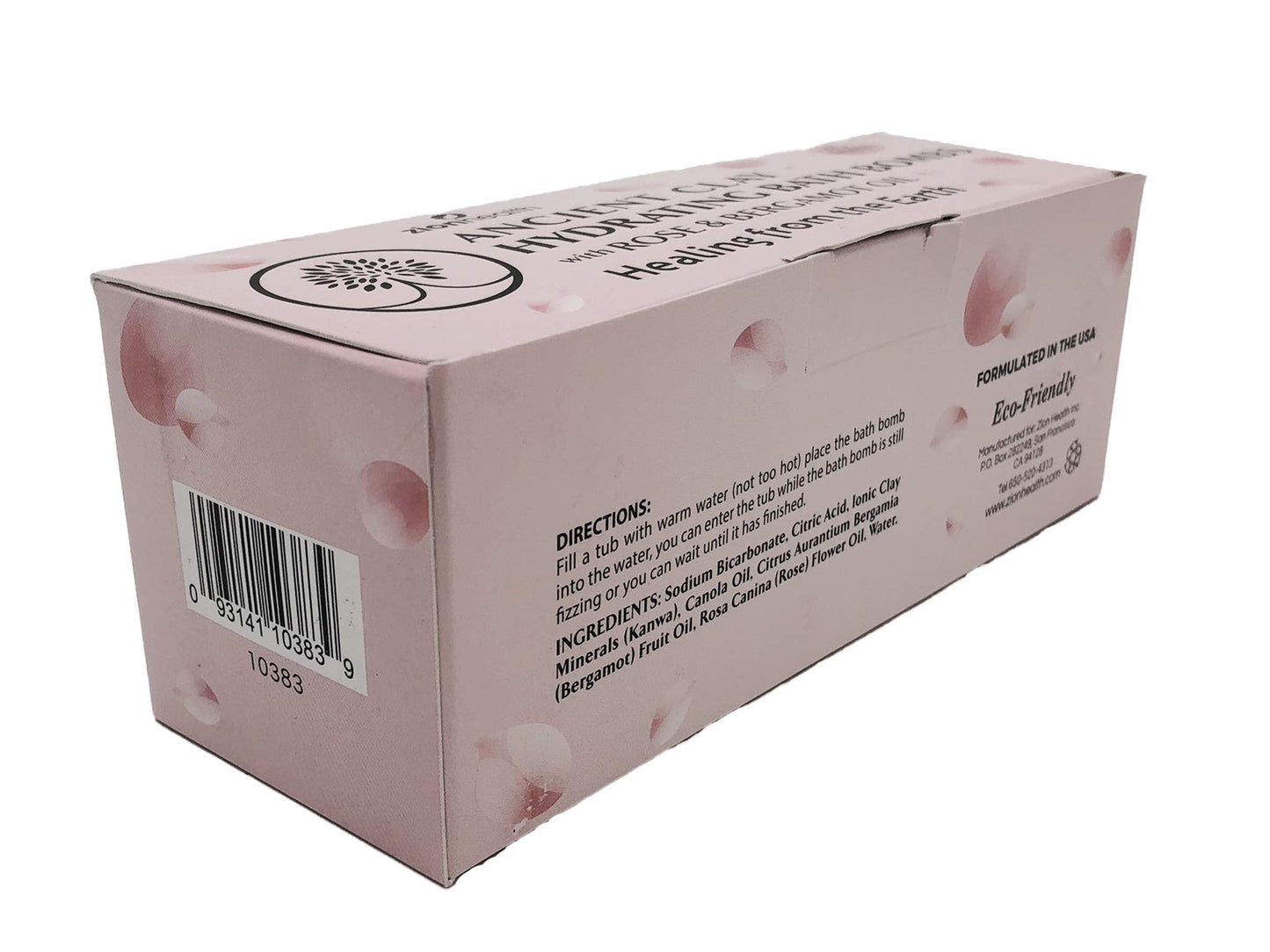 Bergamot Rose Hydrating Bath Bombs Zion Health 3 ct Bomb