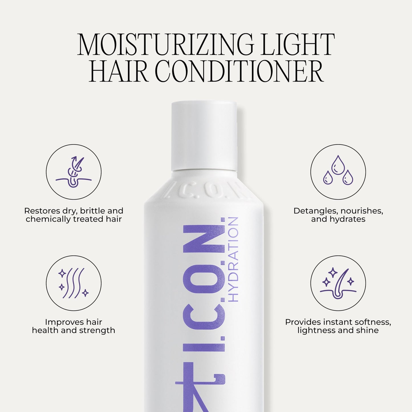 I.C.O.N. Moisturizing Conditioner, Hydrating & Restorative Conditioner for All Hair Types, Enhances Smoothness, Boosts Softness and Shine