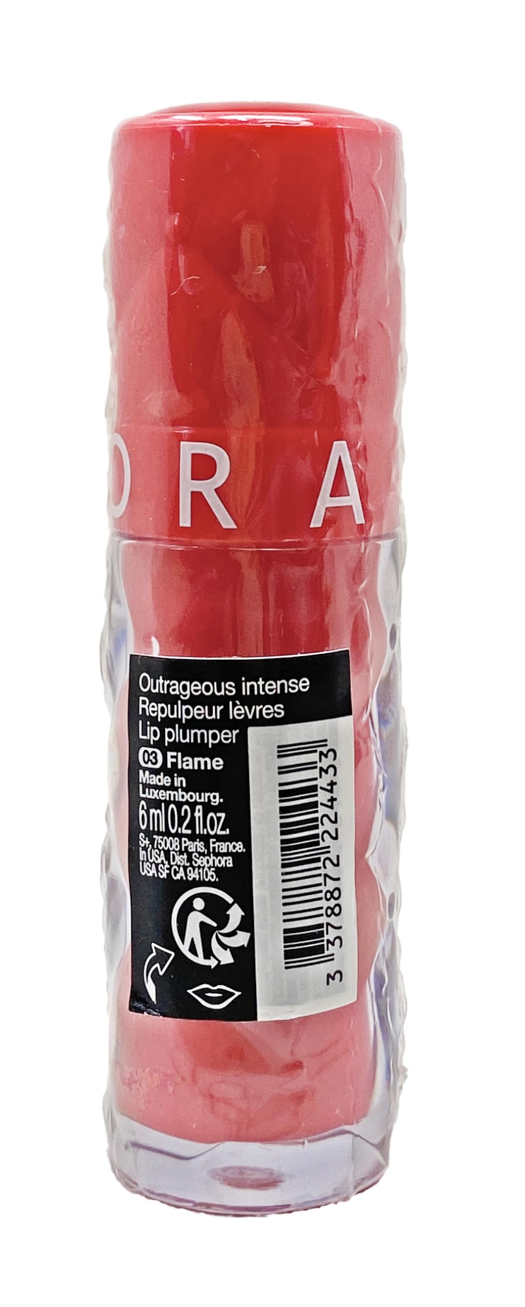SEPHORA Collection Outrageous Plump Intense Hydrating Lip Gloss - 03 Flame (shimmer free cherry red) 0.2 oz. / 6 ml