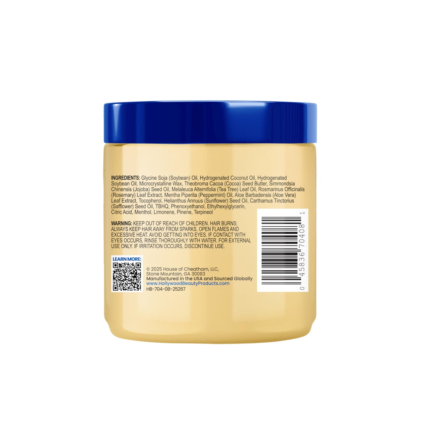 Hollywood Beauty Tea Tree & Rosemary Nourishing Scalp & Hair Balm, 8 oz - Conditions and Softens Hair