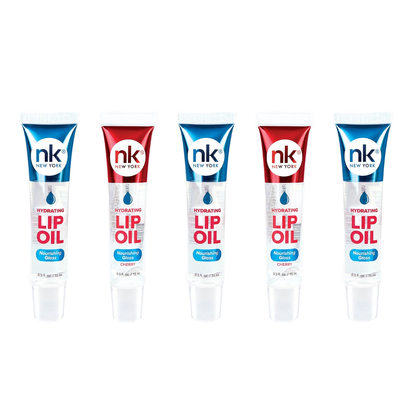 Nicka K Hydrating Lip Oil Nourishing Glass (GLOSS3PK-CHERRY2PK)