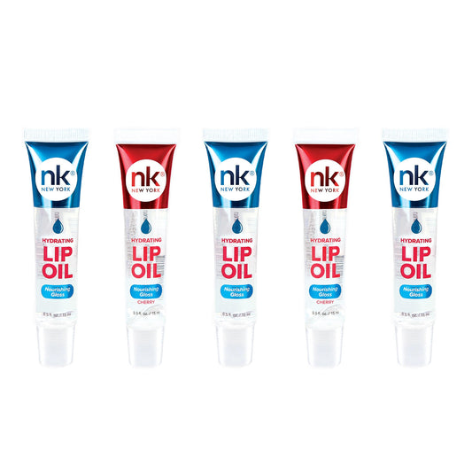 Nicka K Hydrating Lip Oil Nourishing Glass (GLOSS3PK-CHERRY2PK) Beauty & Personal Care NICKA K NEW YORK