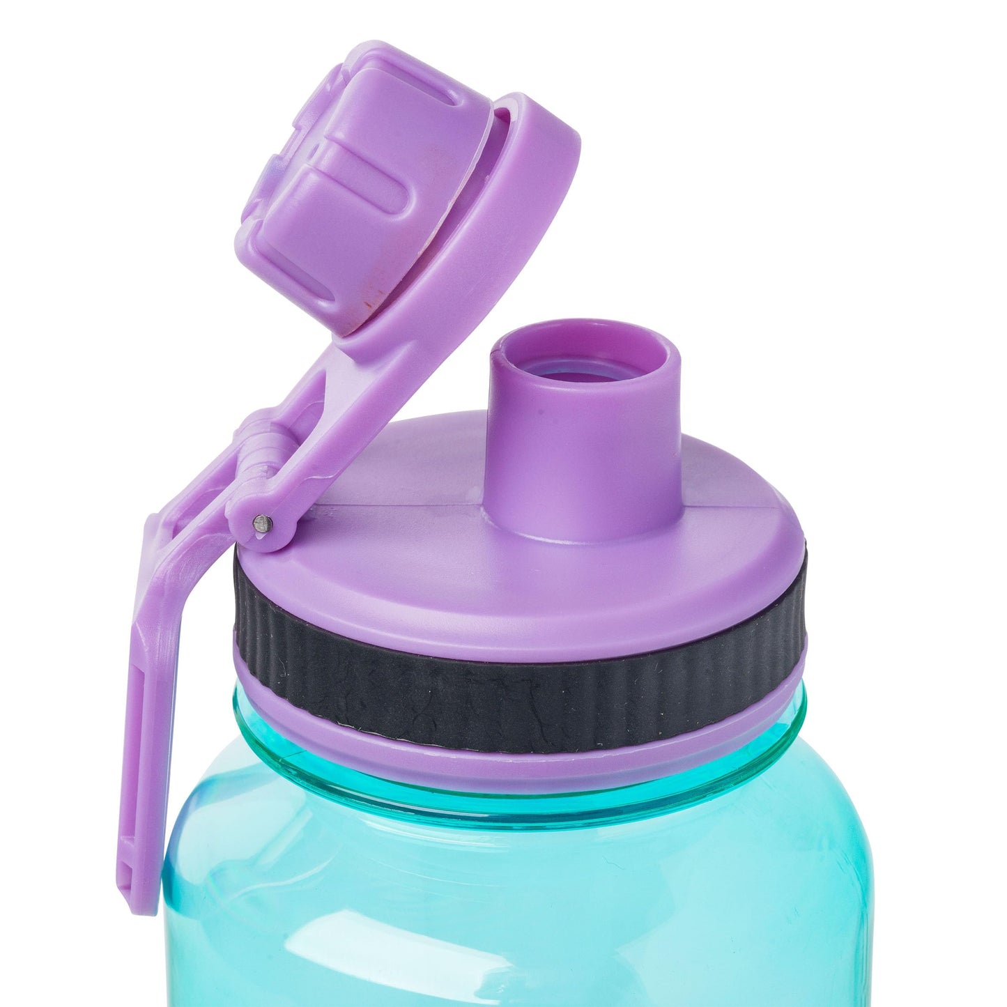 Silver Buffalo Disney Lilo and Stitch Pineapple Twist Spout Plastic Water Bottle with Stickers You Stick Yourself, 32 Ounces