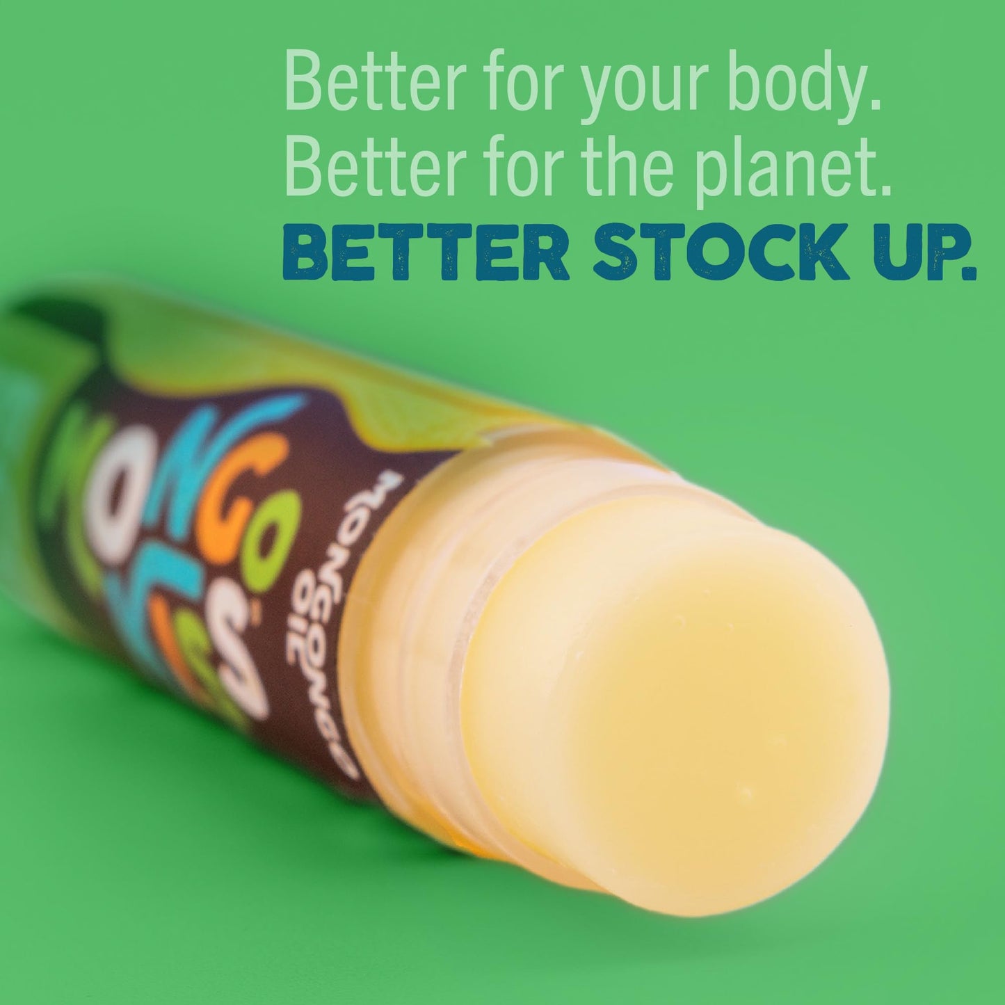 Eco Lips Mongo Kiss Organic Lip Balm 4 Pack Peppermint, Pomegranate, Vanilla Honey, Black Cherry - 100 Percent USDA Organic - Soothe, Moisturize Dry