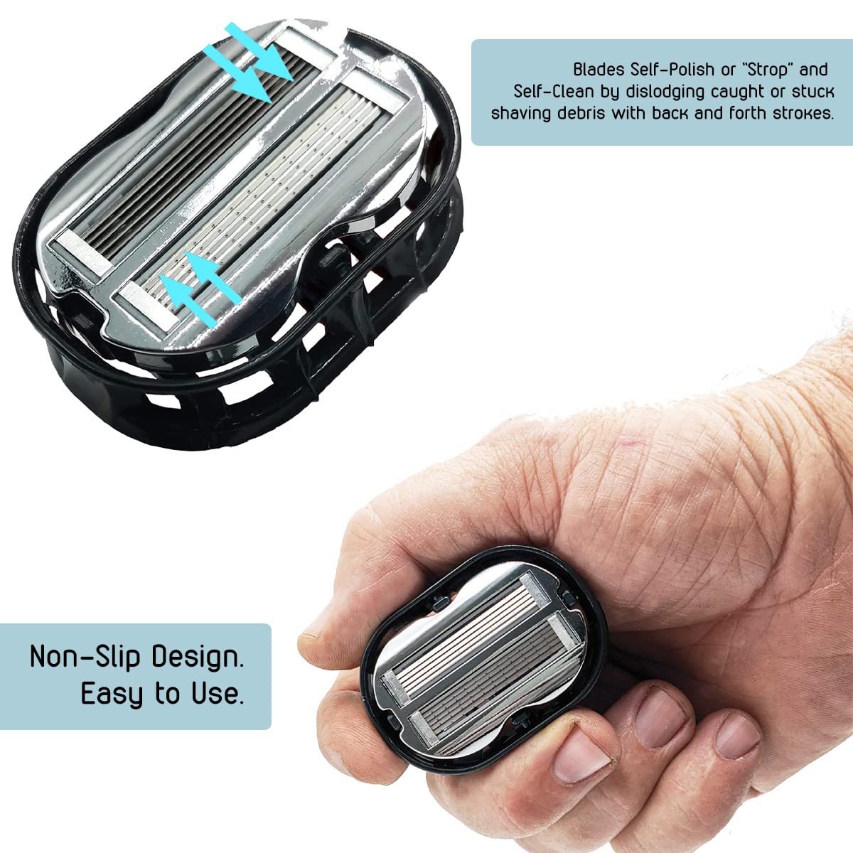 Premium Omnishaver Kit - The Fastest Way to Shave Head, Legs, Arms, Body - An Alternative to Disposable Shaving Razors Self Cleans & Strops During Use Beauty and Personal Care OmniShaver