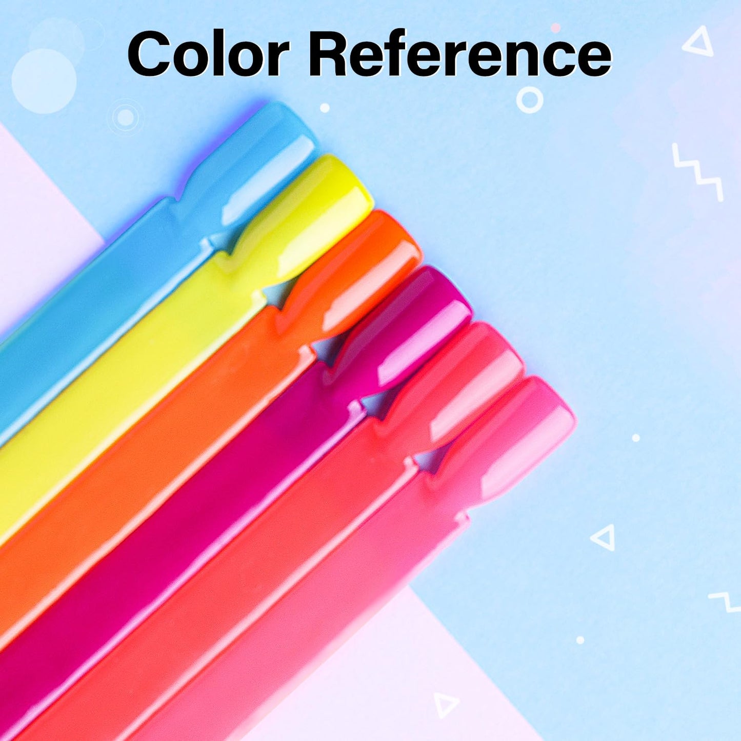 AIMEILI Hot Pink Neon Gel Nail Polish, Hema Free, Cruelty Free, Vegan, Soak Off Summer Yellow Nail Lacquer Set Of 6pcs X 10ml - Kit Set 11