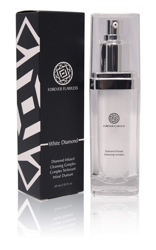 Forever Flawless Diamond Infused Facial Cleanser - Anti-Aging, Hydrating Face Wash with Vitamins A & E and Antioxidants - Gentle Daily Cleanser