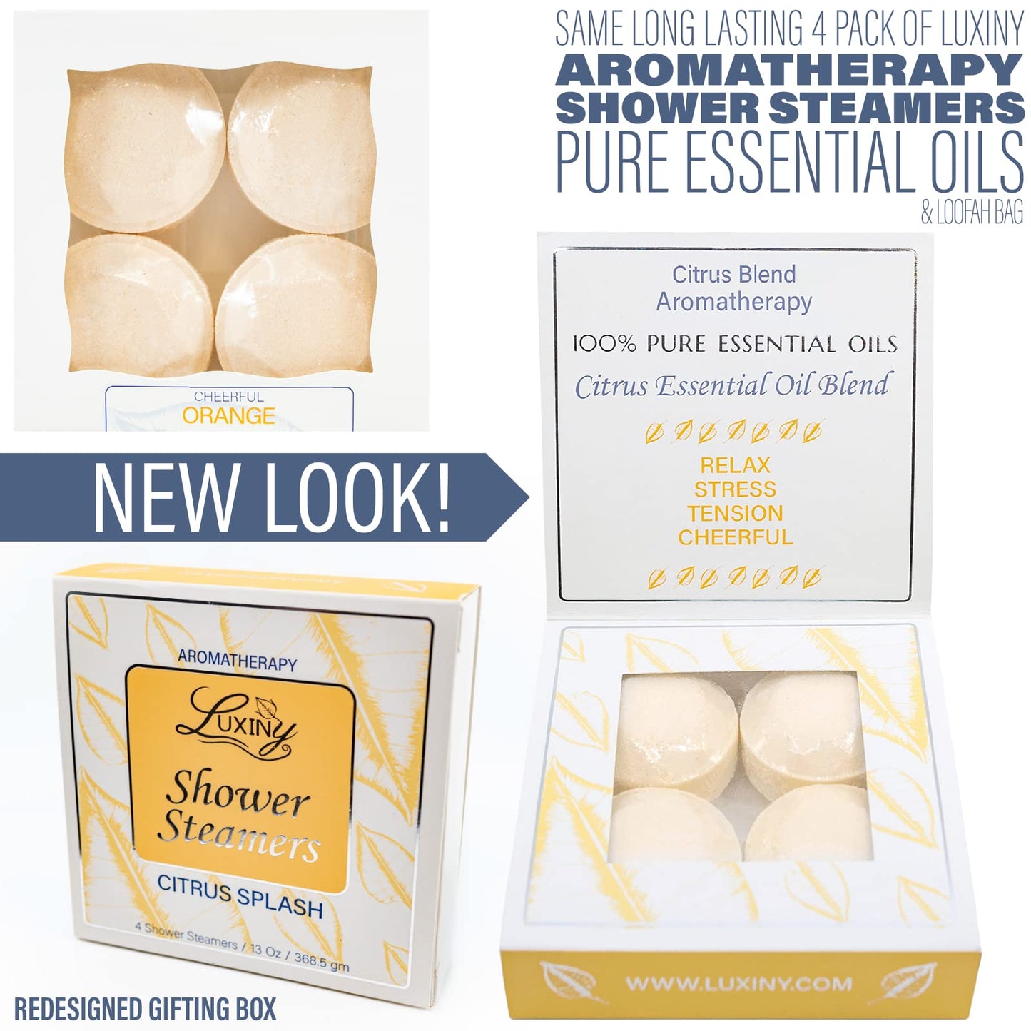 Shower Bombs Aromatherapy in Your Shower, American Made by Luxiny, Shower Steamer Tablets Melt to Release a Fragrant Vapor for Natural Stress Relief…