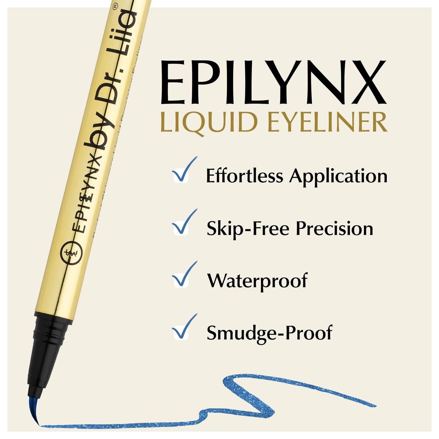 Liquid Eyeliner - Hypoallergenic Eyeliner with Fine Brush Tip, Long-Lasting Waterproof Eye Liner - Cruelty-Free, Vegan, Hypoallergenic, Gluten-Free