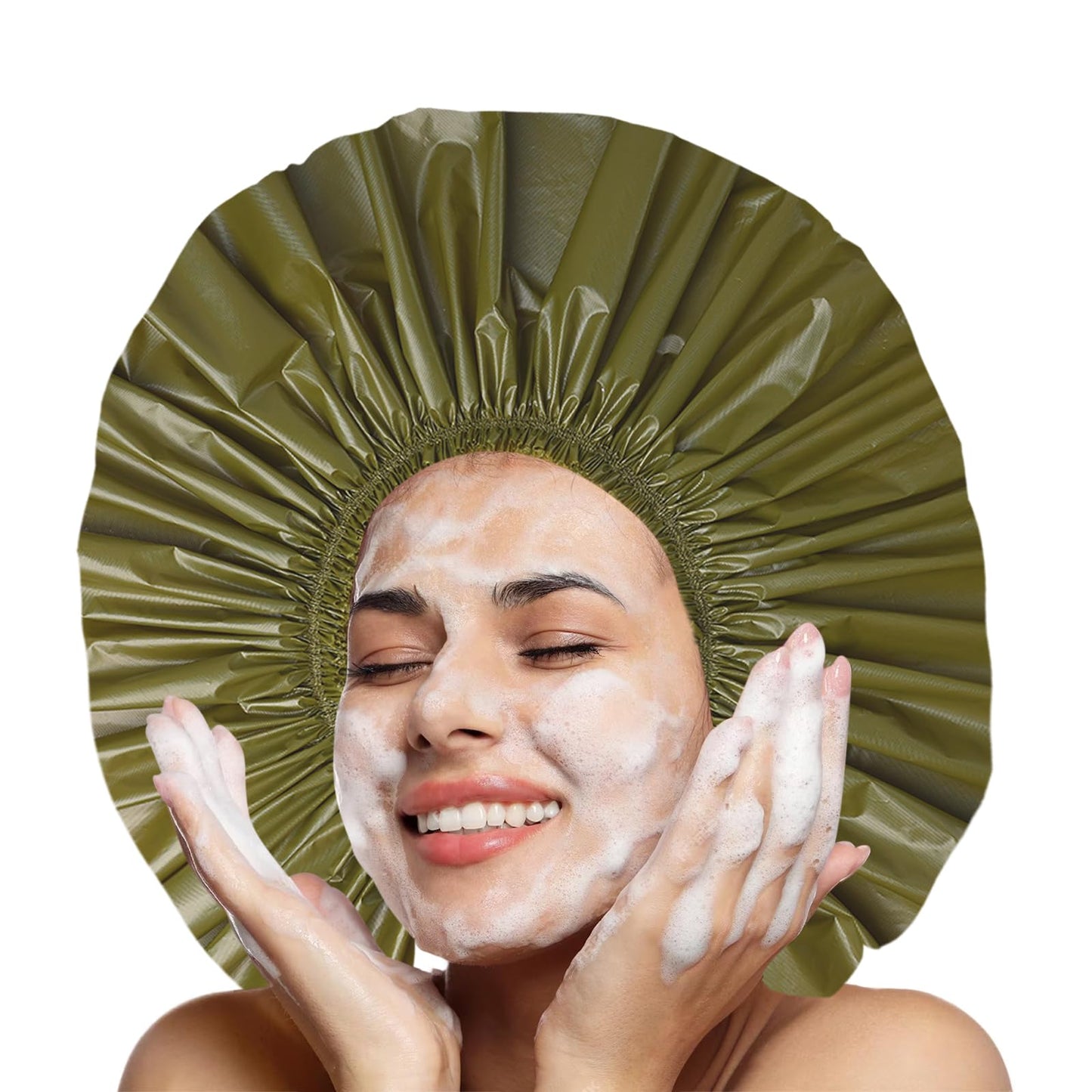 Jumbo Size Shower Cap 2 PCS Waterproof Shower Caps for Women, Extra Large Shower Cap, Reusable Super Large Bath Caps Hair Cap for Long Thick Curly Beauty and Personal Care CHFONG