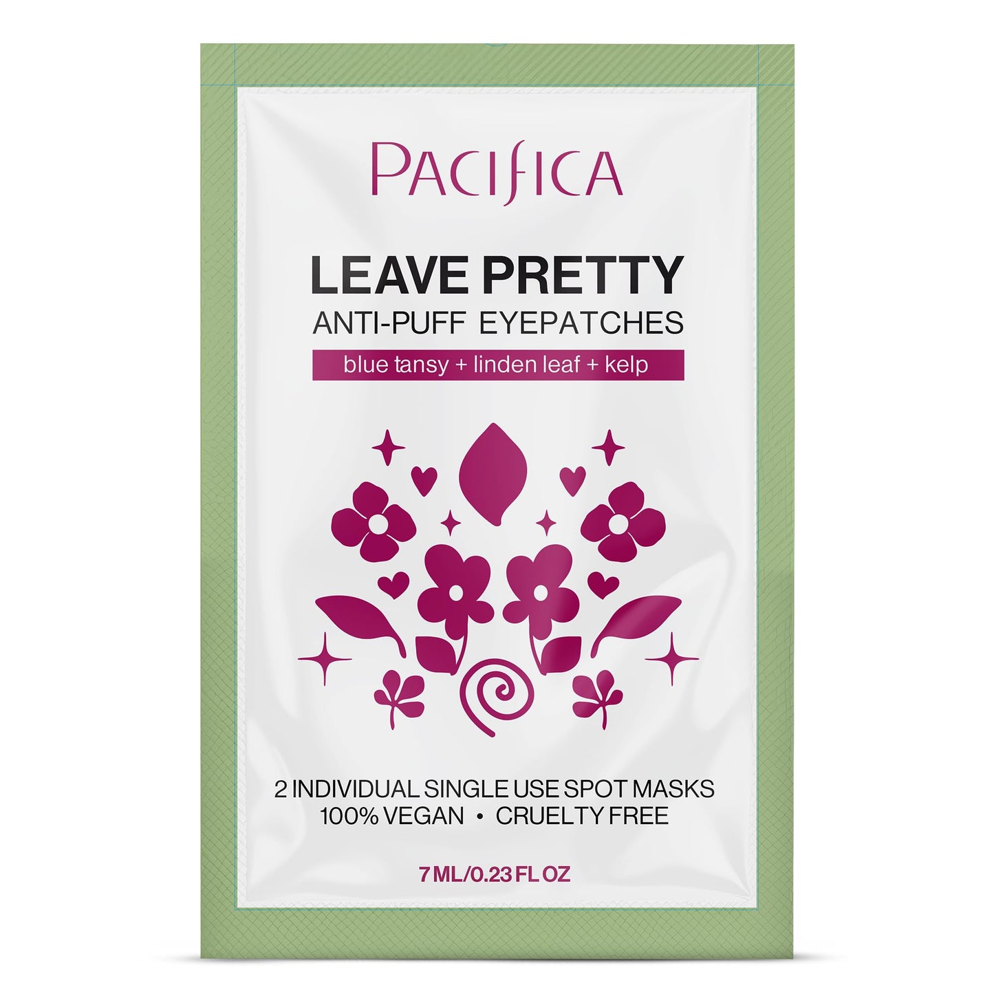 Pacifica Undereye Spot Serum Mask - Leave Pretty Anti-Puff Eye Patches with Vitamin C & Kelp, Hydrating Under-Eye Masks for Dark Circles & Puffiness