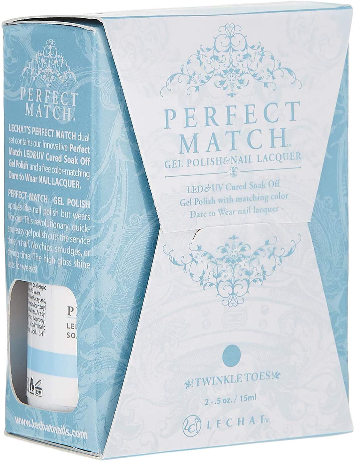 LECHAT Perfect Match Gel Polish, Twinkle Toes, 0.5 fluid_ounces (PMS197) Beauty & Personal Care LECHAT