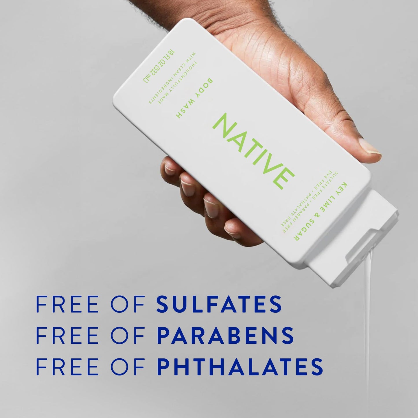 Native Body Wash Contains Naturally Derived Ingredients | For Women & Men, Sulfate, Paraben, & Dye Free Leaving Skin Soft and Hydrating | Key Lime Beauty & Personal Care Native