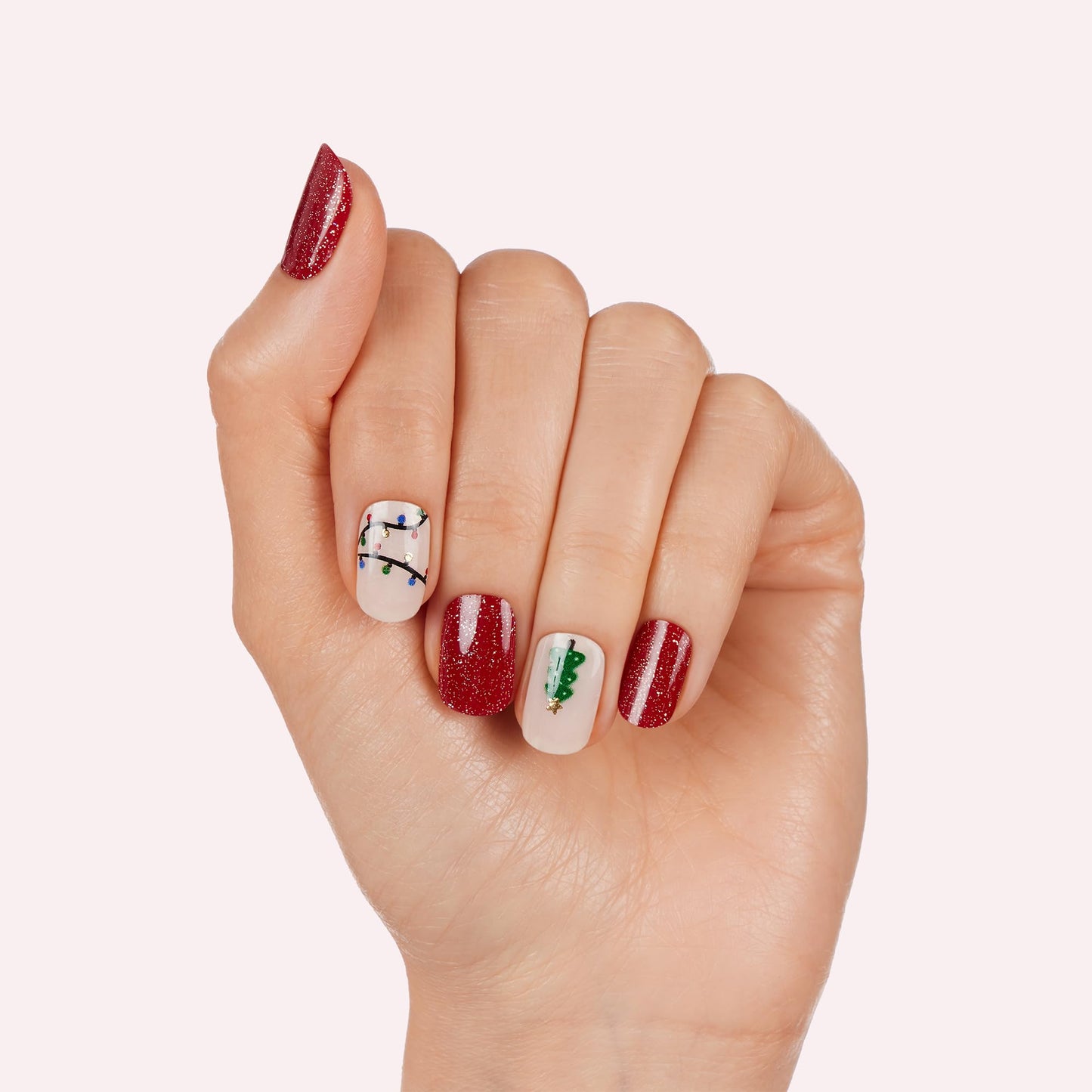 Dashing Diva Gloss Nail Strips - Santa Baby | UV Free, Chip Resistant, Long Lasting Gel Stickers | Contains 32 Wraps, 1 Prep Pad, 1 File Beauty & Personal Care Dashing Diva