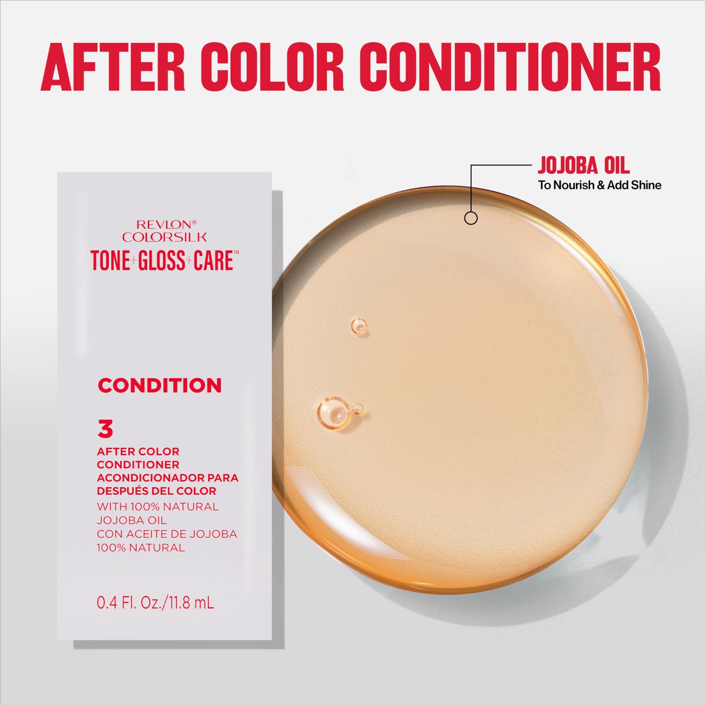 Revlon ColorSilk Tone + Gloss + Care Demi Permanent Hair Color, Dye Kit with Leave-In Scalp and Haircare Serum, 2x Shinier, 4x Stronger, 4RV Burgundy