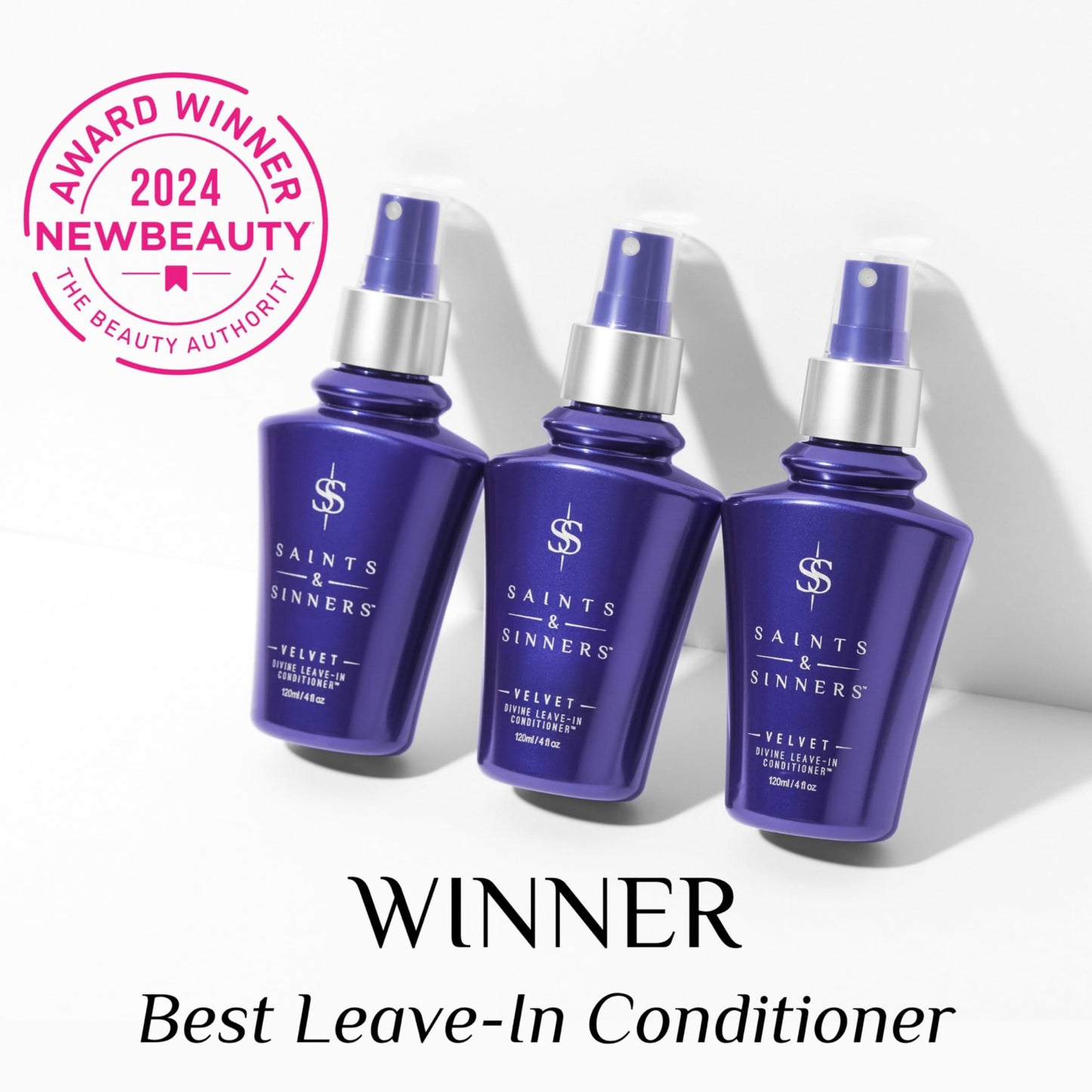 Saints & Sinners Velvet Divine Leave-In Moisturizing Conditioner Hair Detangler Spray for ALL TYPES. Helps Dry Dull Frizzy Coarse Tangled Thermally