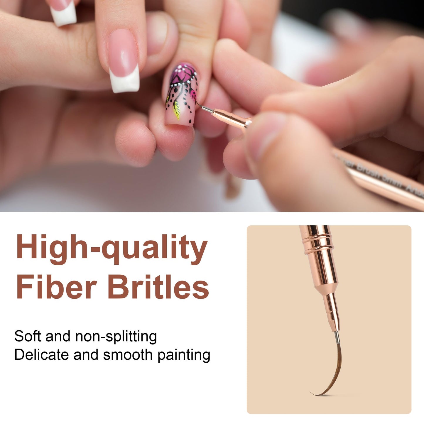 Artdone Metallic Nail Art Pens, Liner Brushes Set, 5PCS Gold Nail Tools Beauty and Personal Care Artdone