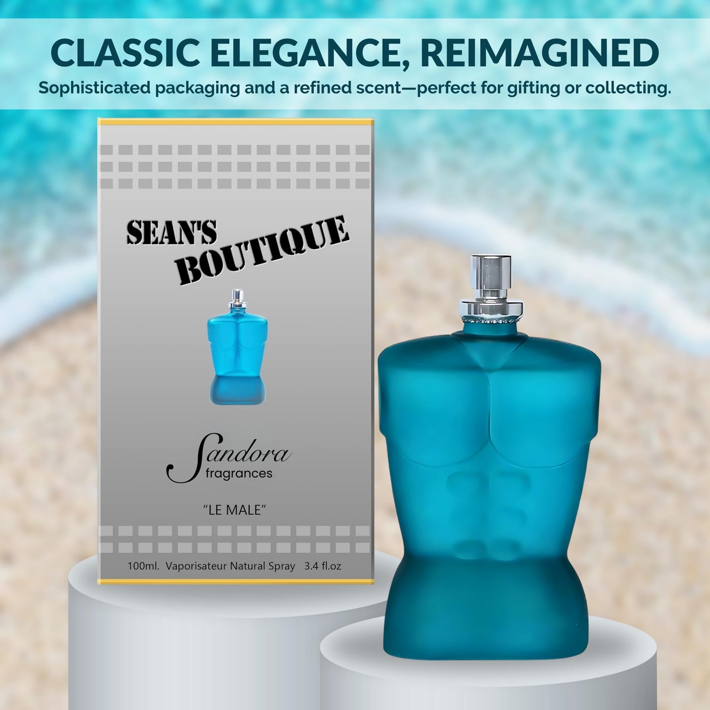 Sandora Fragrances Cologne for Men - INSPIRED by A WORLD RENOWNED MEN'S PERFUME - Lavender, Mint, Cardamom, Vanilla - Spicy, Warm, Sensual