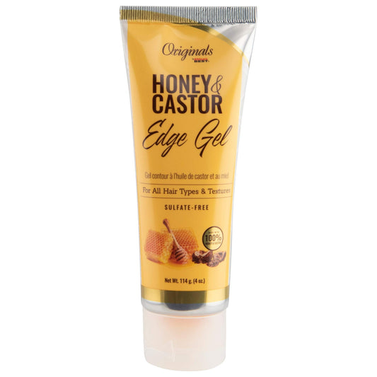 Originals by Africa's Best Honey and Castor Edge Hair Gel for All Hair Types and Textures, Sulfate-Free, 4 oz