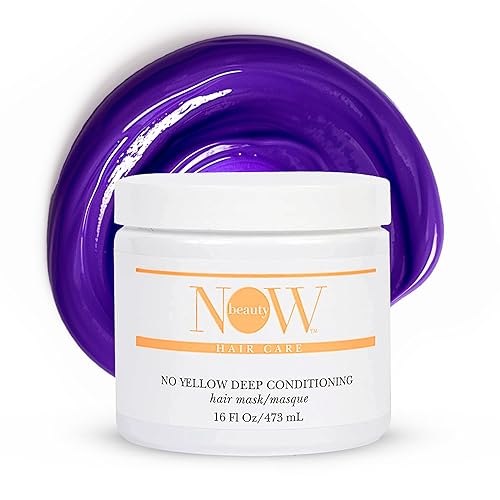 NOW BEAUTY Deep Conditioning Purple Mask - For Dry, Damaged & Blonde Hair - Regenerating, Vegan, Color Safe, Sulfate-Free - For All Genders - 16 oz