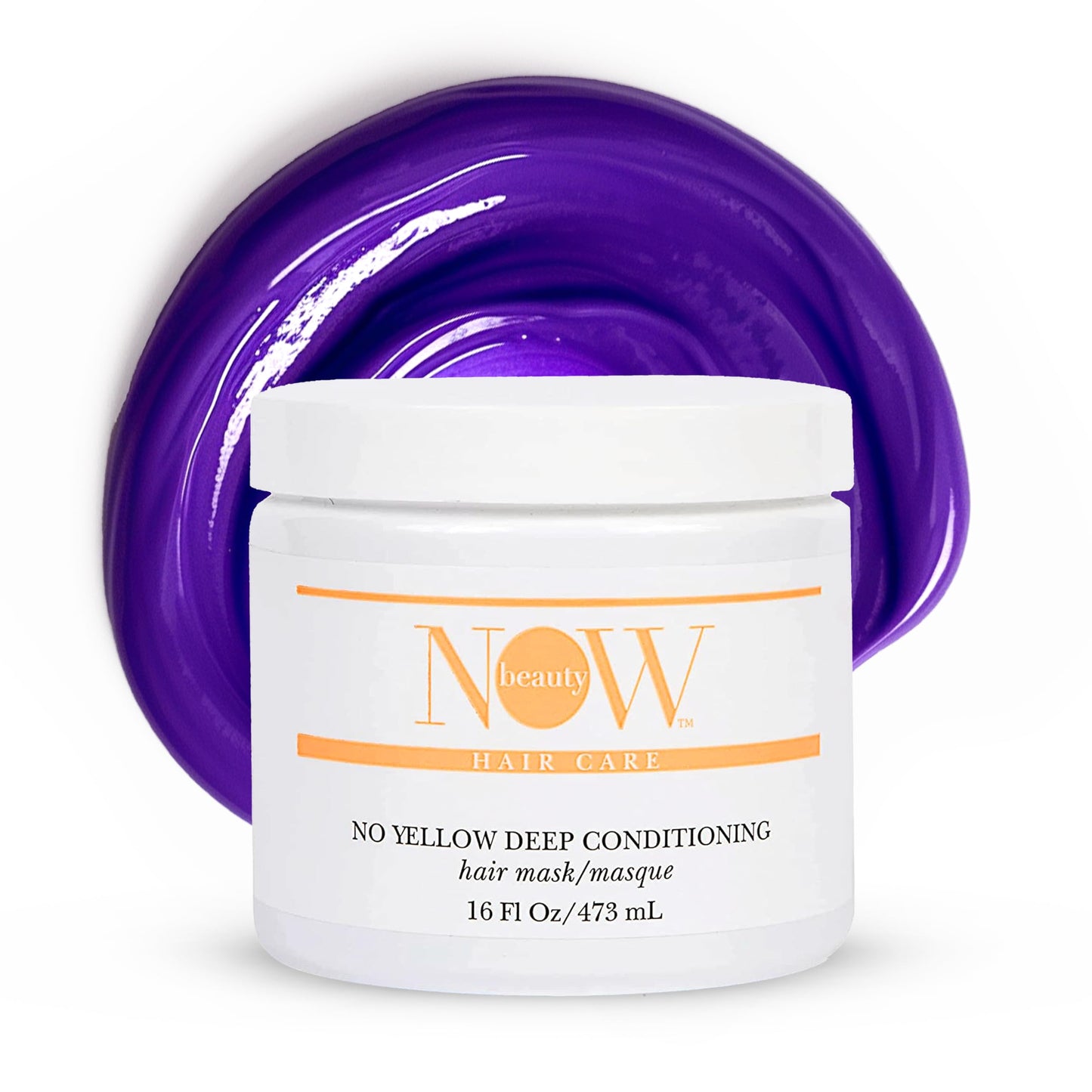 NOW BEAUTY Deep Conditioning Purple Mask - For Dry, Damaged & Blonde Hair - Regenerating, Vegan, Color Safe, Sulfate-Free - For All Genders - 16 oz