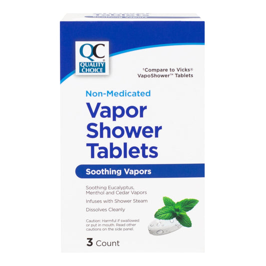 Quality Choice Vapor Shower Tablets for Sinus Relief, Cold Relief, Congestion and Allergy Support, Menthol and Eucalyptus Aromatherapy Steam Tablets Beauty and Personal Care Quality Choice