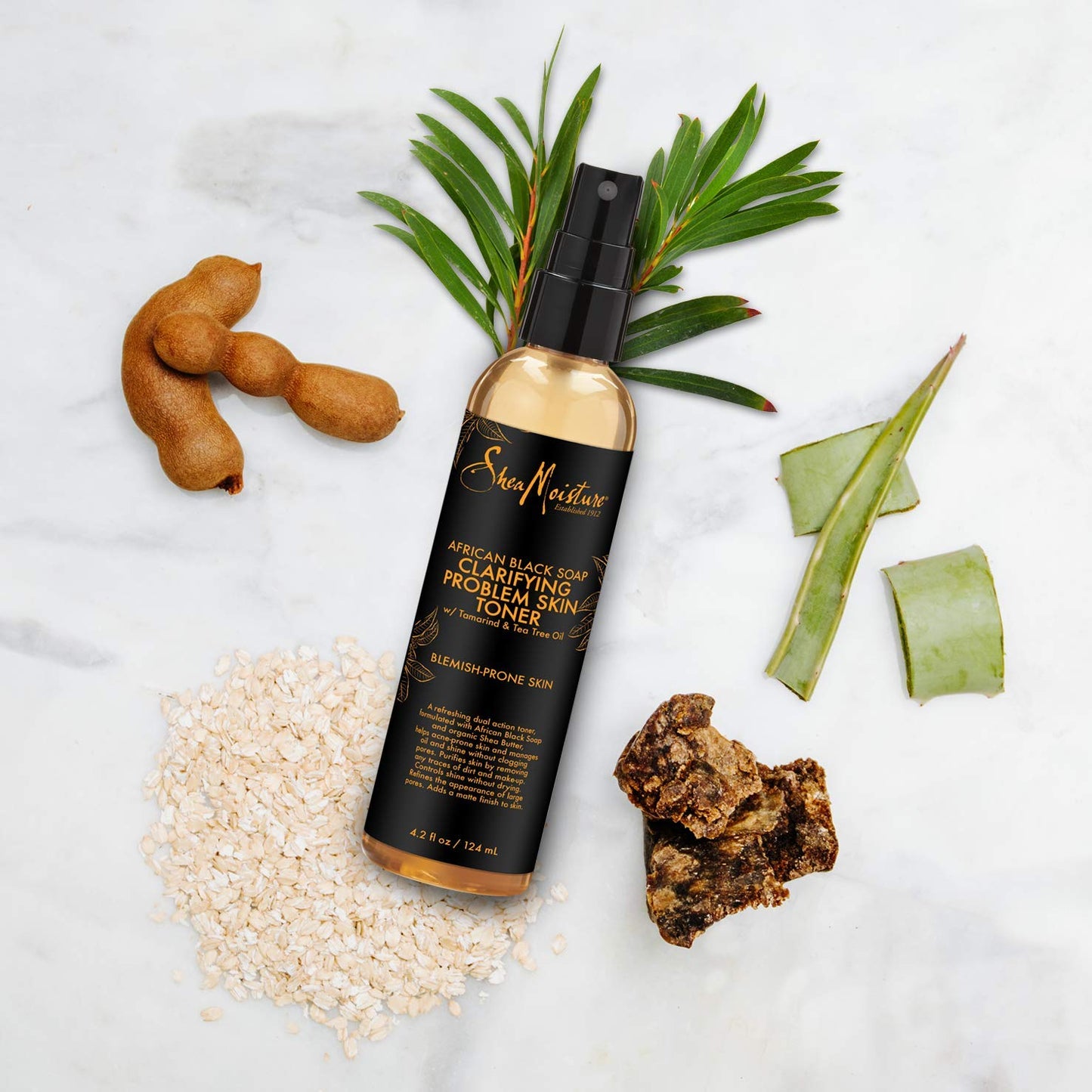 SheaMoisture Clarifying Toner for Problem Skin African Black Soap with Tea Tree Oil 4.4 oz