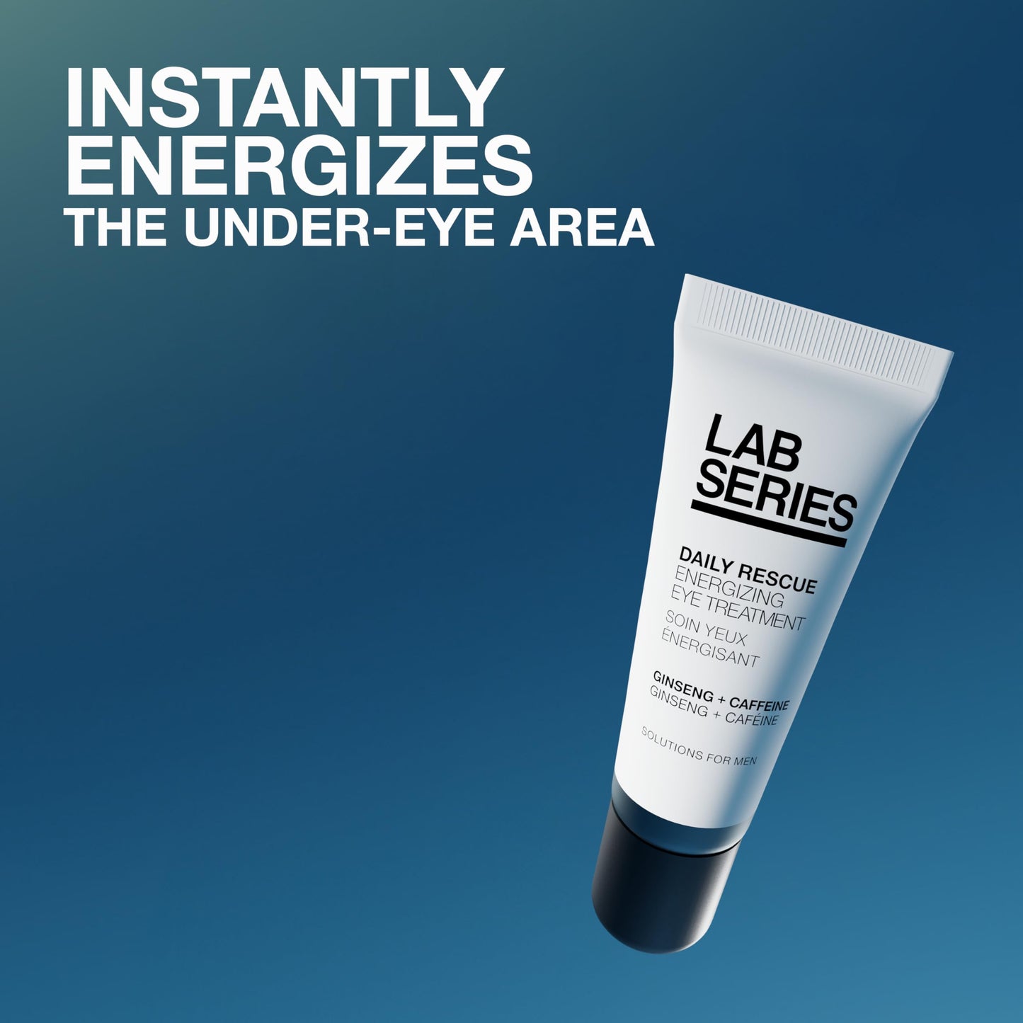 Lab Series Men's Daily Rescue Energizing Eye Treatment - Under Eye Cream Moisturizer with Ginseng & Caffeine - Energizes and Hydrates - Skin Care