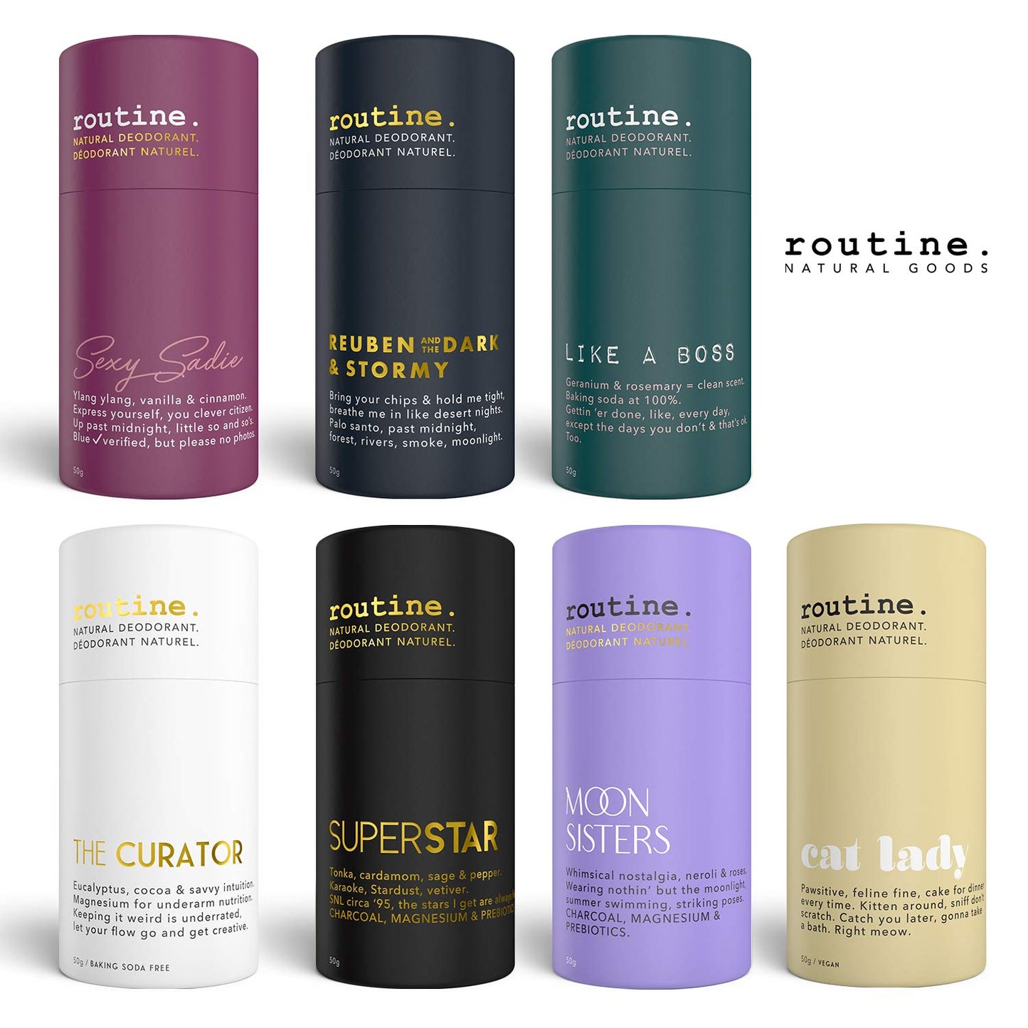 ROUTINE Natural Deodorant Stick for Women & Men 50g - Antiperspirant for Sensitive Skin - Eucalyptus Scented - Aluminum & Baking Soda Free - Beauty and Personal Care Routine