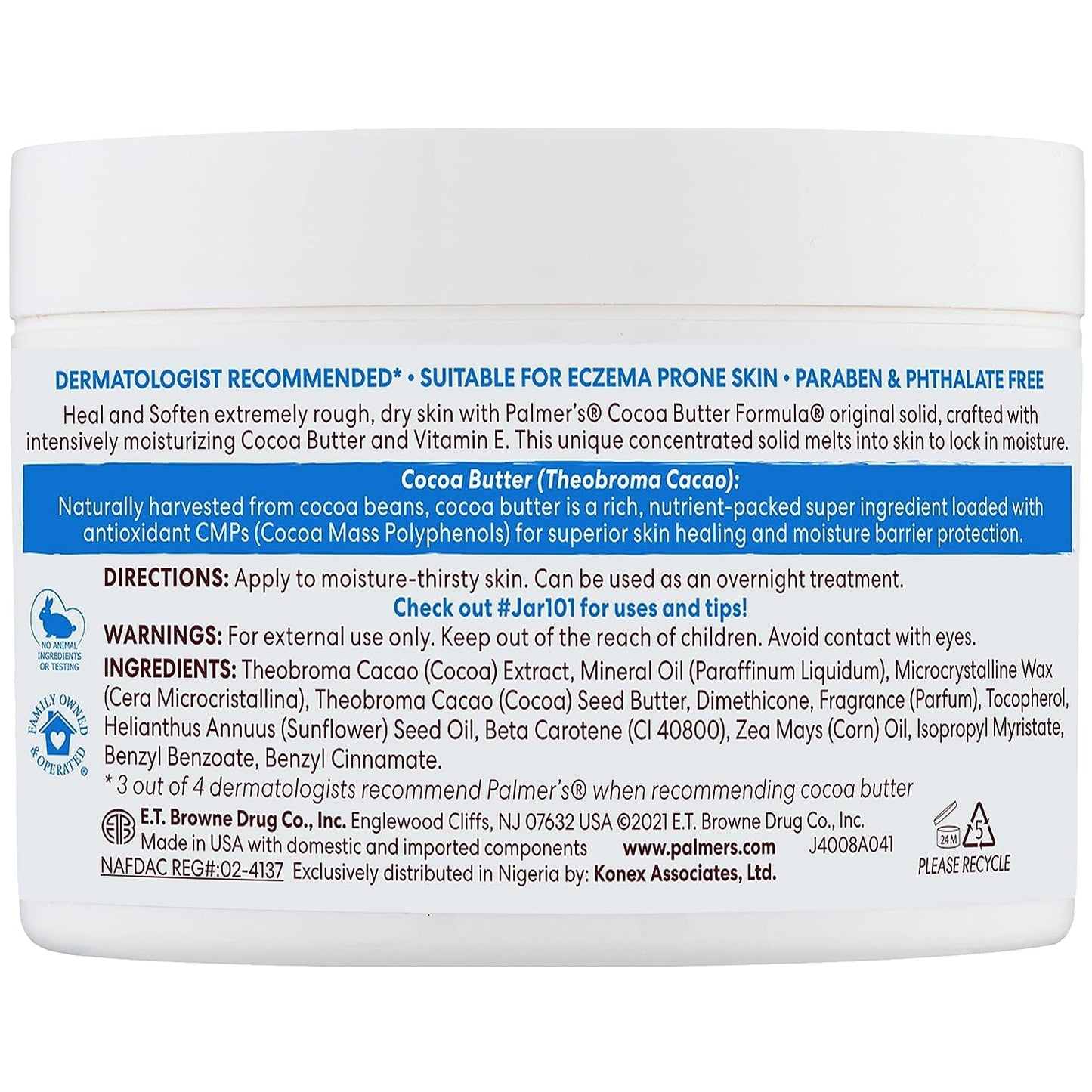 Palmer's Cocoa Butter Jar With Vitamin-E, 7.25 oz, 3 Piece