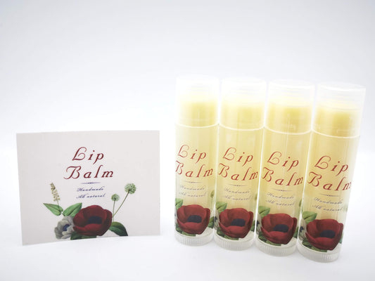 ZZYBIA Assorted Clear Vinyl Lip Balm Label Sticker for Lip Balm Tubes Containers 20pcs - Red Rose