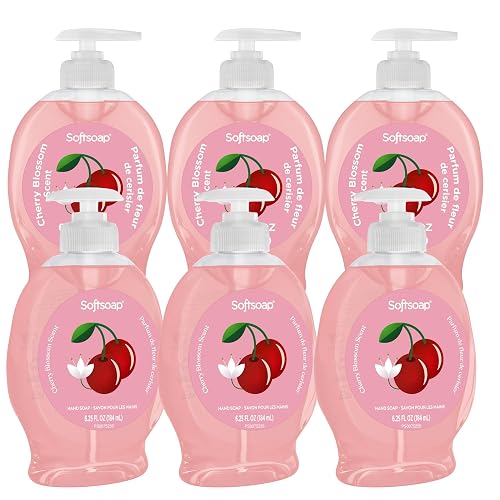Softsoap Liquid Hand Soap with Pump, Limited Edition Summer Scents, 6.25 Fl Oz, 6 Pack (Cherry Blossom)