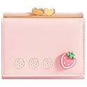 YINHEXI Wallet Card Holder, Small Bifold RFID Blocking Purse, Cute Small Leather Pocket Wallet for Women, Girls, Ladies (Baby Pink)