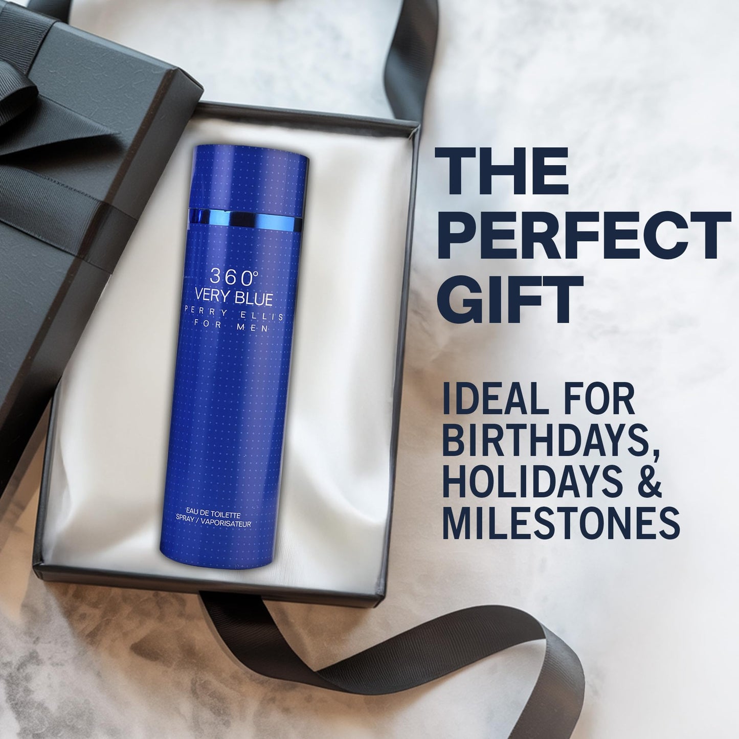 Perry Ellis 360° Very Blue Eau De Toilette Spray for Men - Mens Cologne, Long Lasting Perfume, EDT, Fragrance with Notes of Bergamot, Pear & Musk