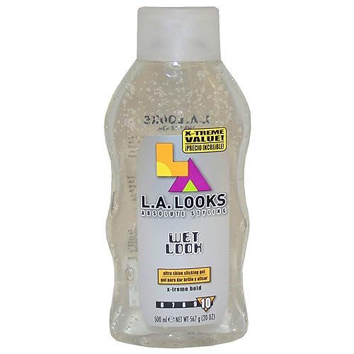 L.A. Looks Wet Look Ultra Shine Slicking Gel for Unisex - 20 oz Gel