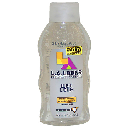 L.A. Looks Wet Look Ultra Shine Slicking Gel for Unisex - 20 oz Gel