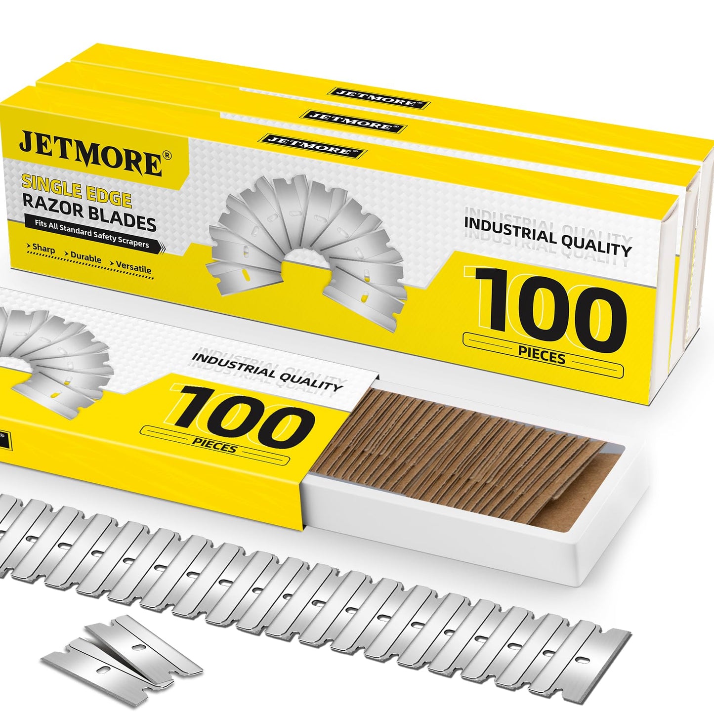 JETMORE 400 Pack Single Edge Razor Blades, Straight Razor Fit Most Standard Razor Blade Scraper, Single Blade razor Individually Wrapped, Razor Beauty and Personal Care Jetmore Default Title