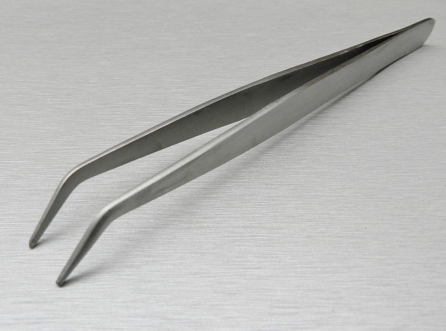 Tweezers Bent Tip Tweezer 45 Degree Bent Smooth Tips Jewelry Bead Hobby & Crafts 7" by JTS