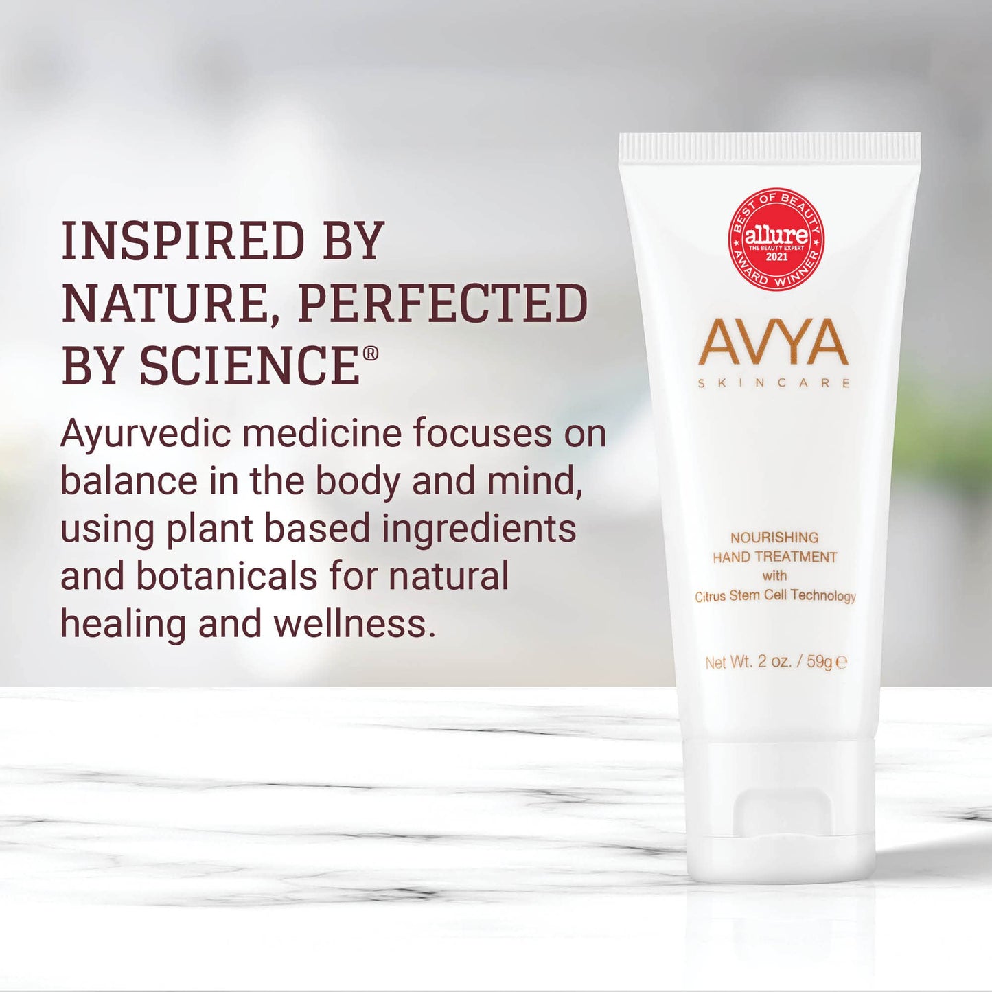 AVYA Hydrating Hand Lotion for Dry Skin - Nourishing Hand Healing Treatment for Dry and Ashy Skin/Hyaluronic Acid and Citrus Stem Cell