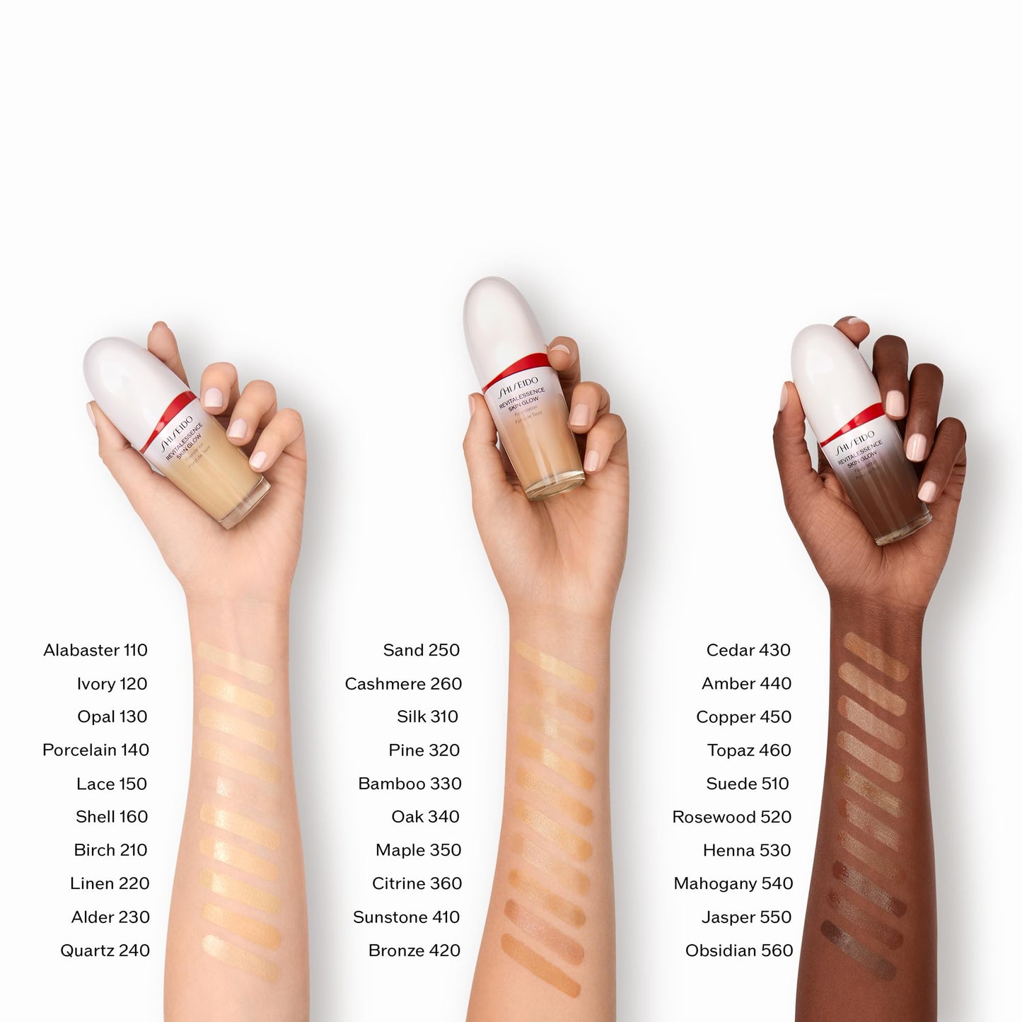 Shiseido RevitalEssence Skin Glow Foundation SPF 30, 260 Cashmere - Buildable, Medium Coverage - 24-HR Hydration & 12-HR Wear - Transfer, Crease & Fade Resistant - Non-Comedogenic - All Skin Types