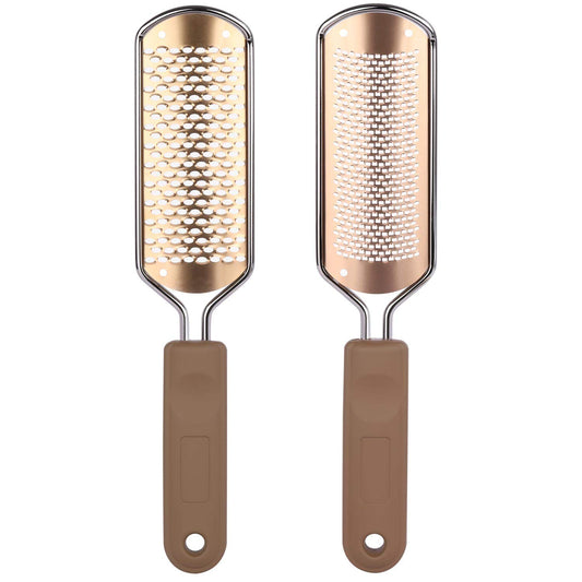 2 Pack Foot File & Rasp Callus Remover - Stainless Steel Coarse & Fine Scraper for Dry/Wet Feet, Professional Dead Skin Scrubber & Cracked Heel Care Beauty & Personal Care LoveBB