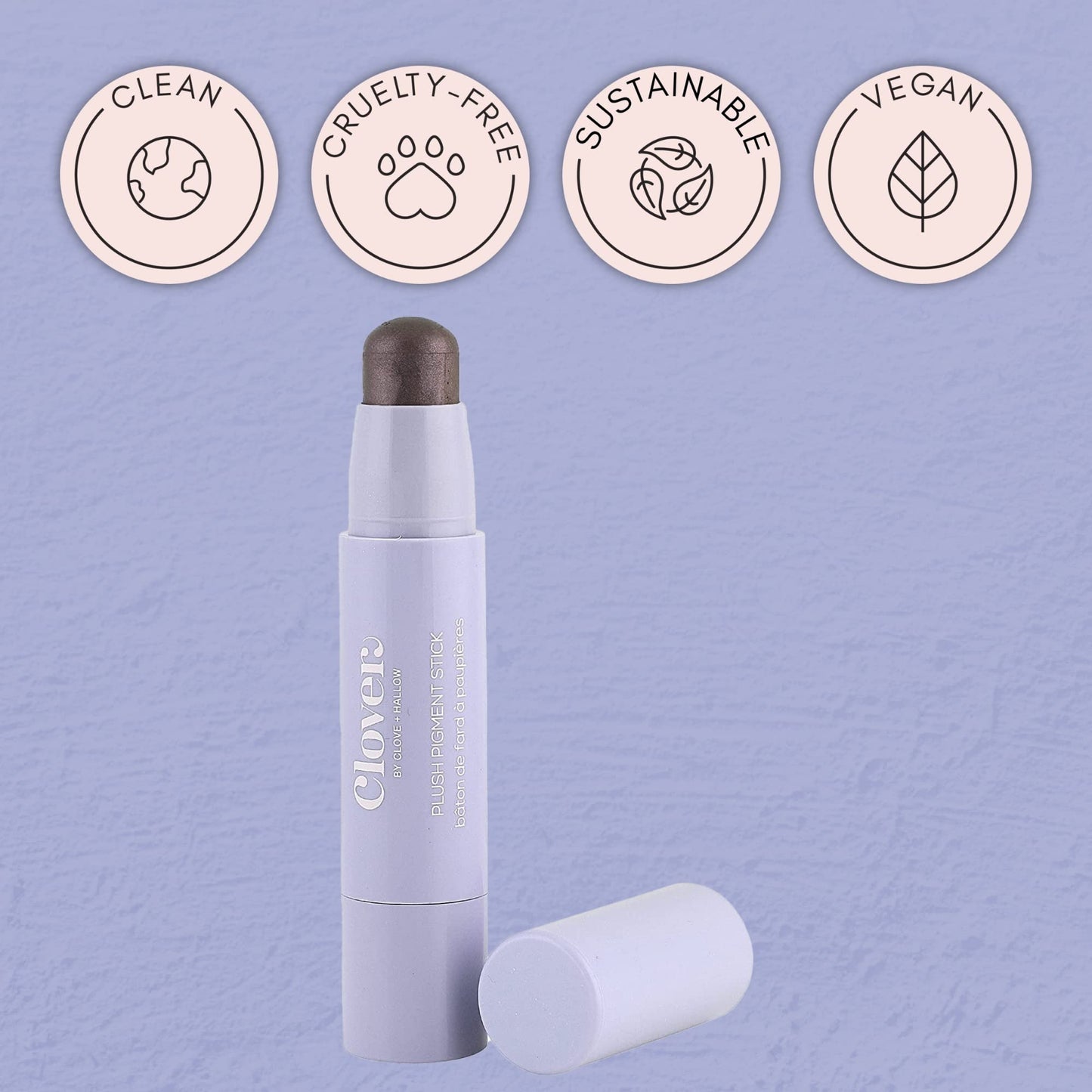 Clover Plush Pigment Cream Eyeshadow Stick | Creamy Texture, Long Lasting Eye Makeup, Less Smudge, Shimmery Eyeshadow | Cruelty-Free & Vegan Eye