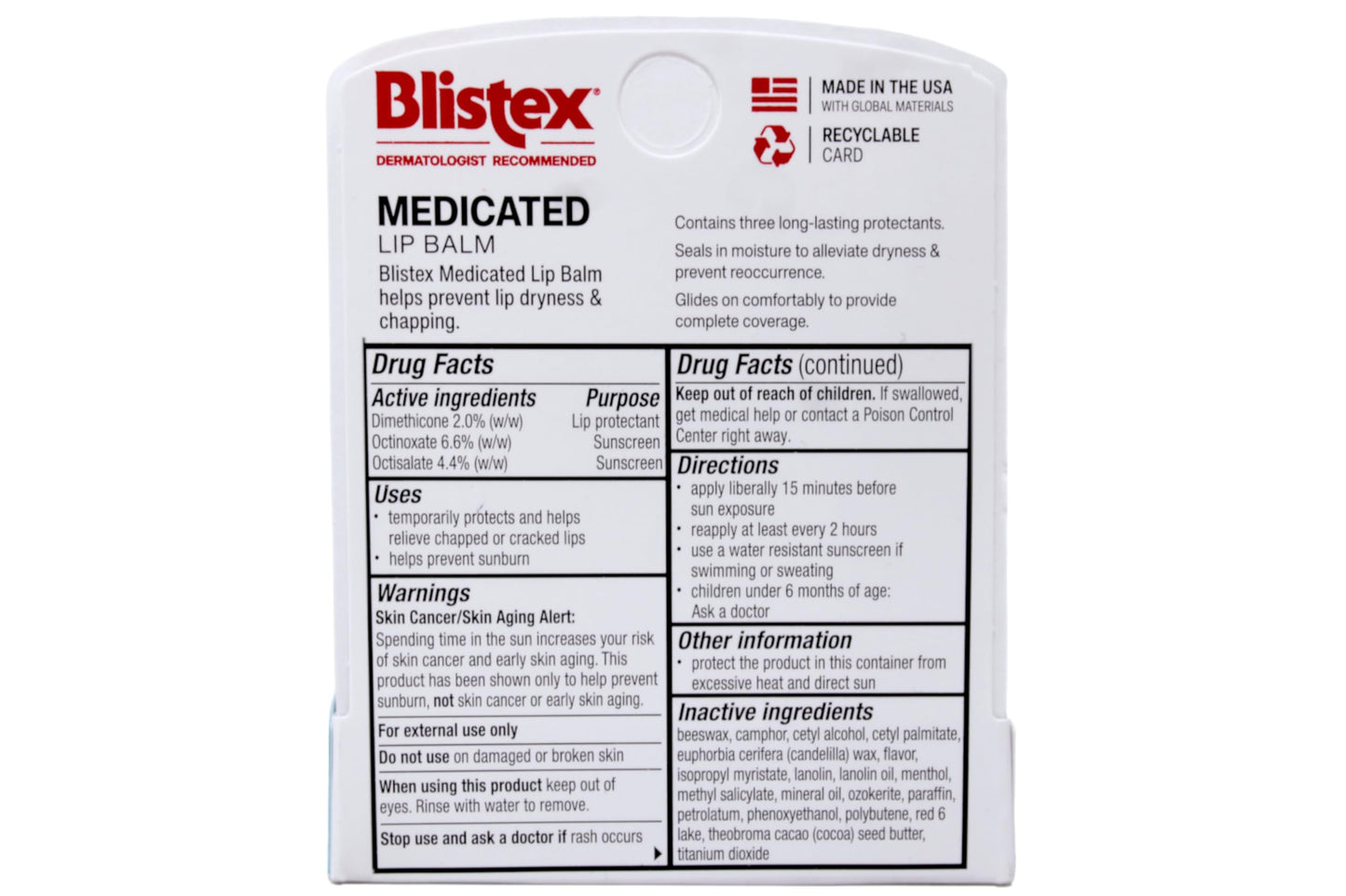 Blistex Medicated Stick, Blistex Medicated Stick, 0.15 Ounce (Pack of 3) Beauty and Personal Care Blistex