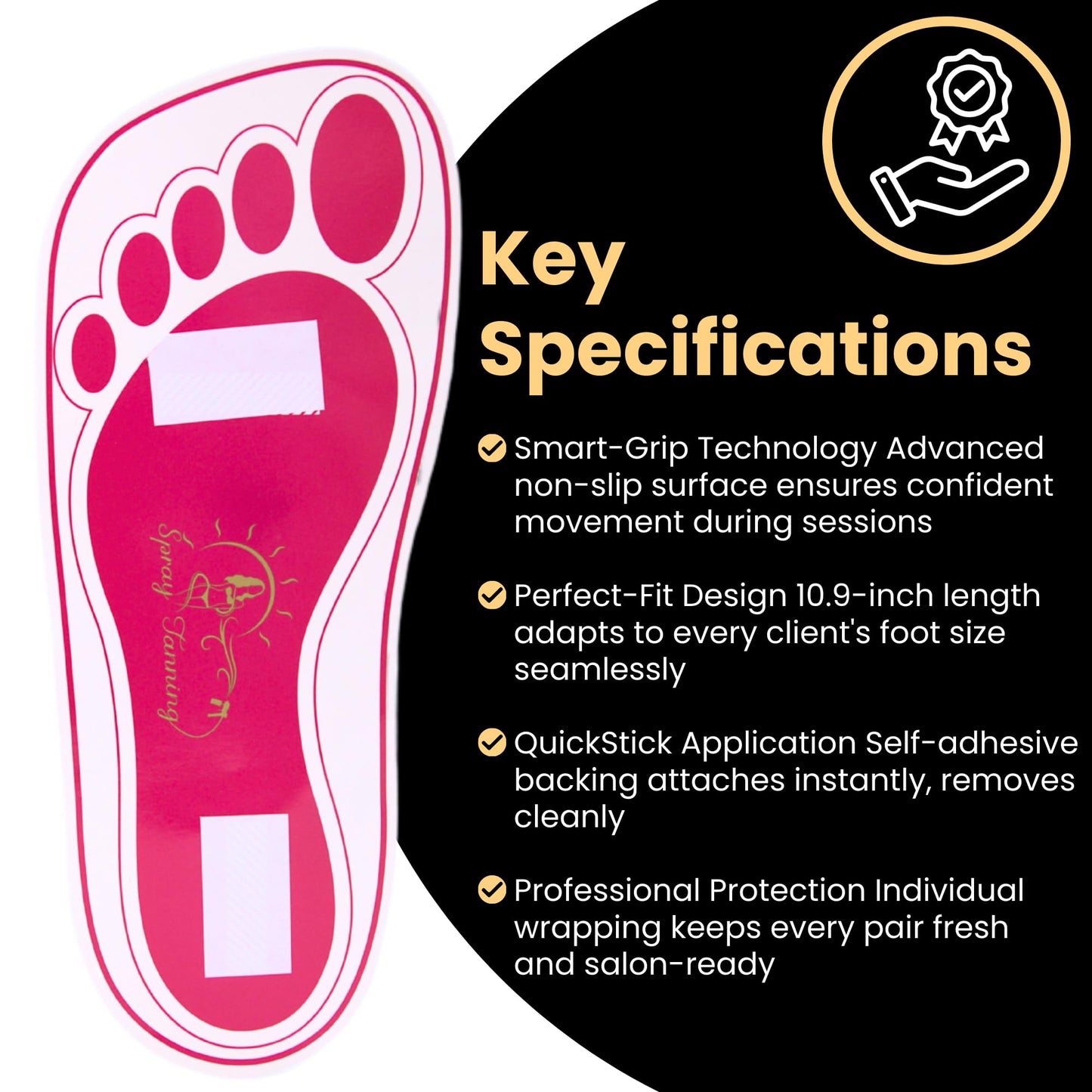 120Pairs(240Feets) Disposable Stick Spray Tanning Feet Pads Perfect for preventing spray tan solution,Deluxe & Hygienic Spray Tan Feet Pads-Ideal
