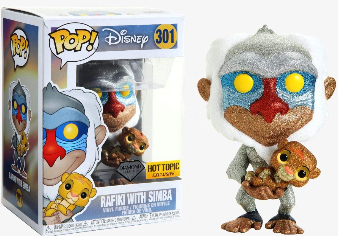 Funko POP! Diamond Collection - Disney [#301] - Rafiki with Simba - Hot Topic Exclusive!