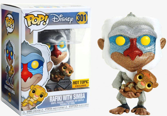 Funko POP! Diamond Collection - Disney [#301] - Rafiki with Simba - Hot Topic Exclusive!