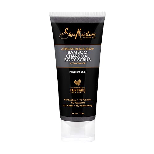 SheaMoisture African black soap bamboo charcoal body scrub exfoliate, 6 Ounce Beauty & Personal Care Shea Moisture
