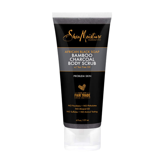 SheaMoisture African black soap bamboo charcoal body scrub exfoliate, 6 Ounce Beauty & Personal Care Shea Moisture