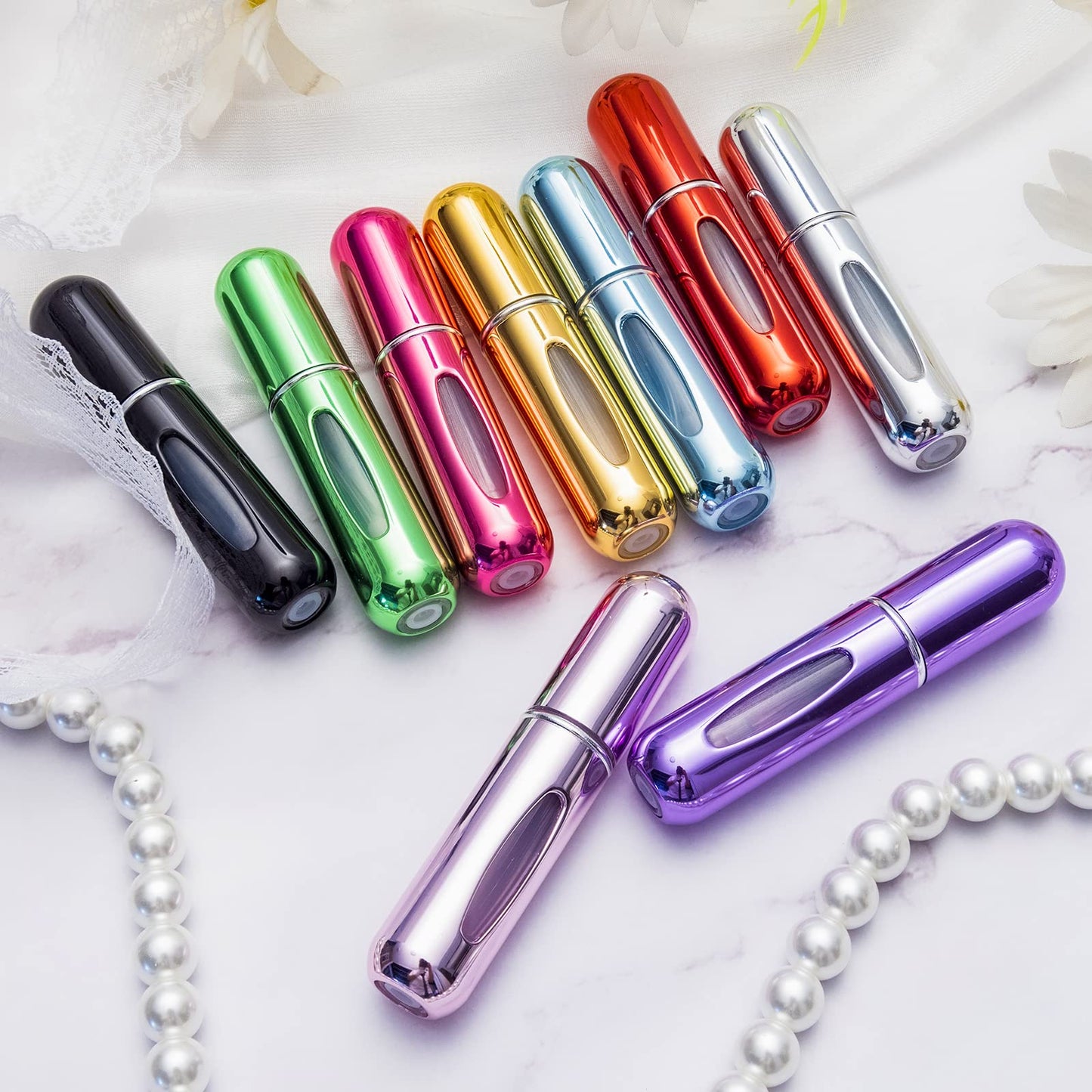 Yamadura Mini Refillable Perfume Portable Atomizer Bottle Refillable Perfume Spray, Refill Pump Case for Traveling and Outgoing (5ml, 4 Pack) 4 Beauty and Personal Care Yamadura